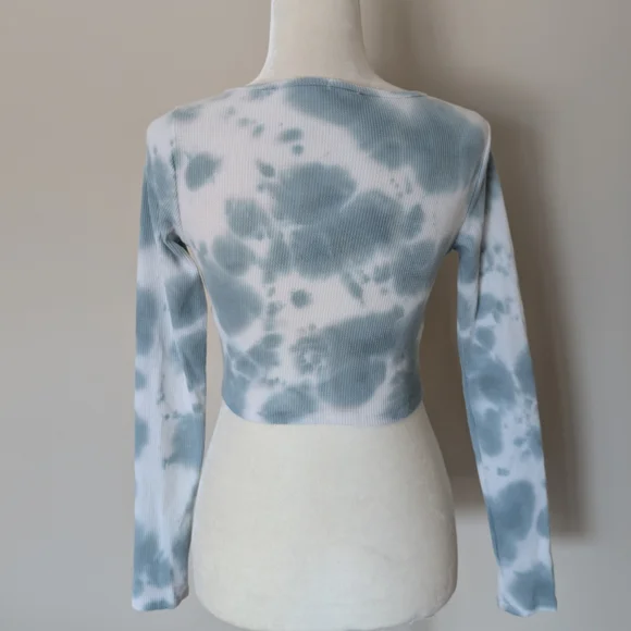 Garage waffle knit tie dye crop top - Picture 3 of 4
